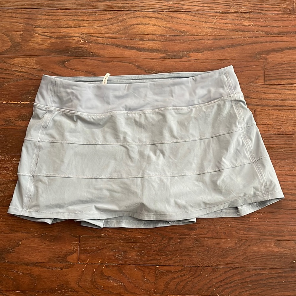 Pace rival tennis skirt blue grey chambray colour